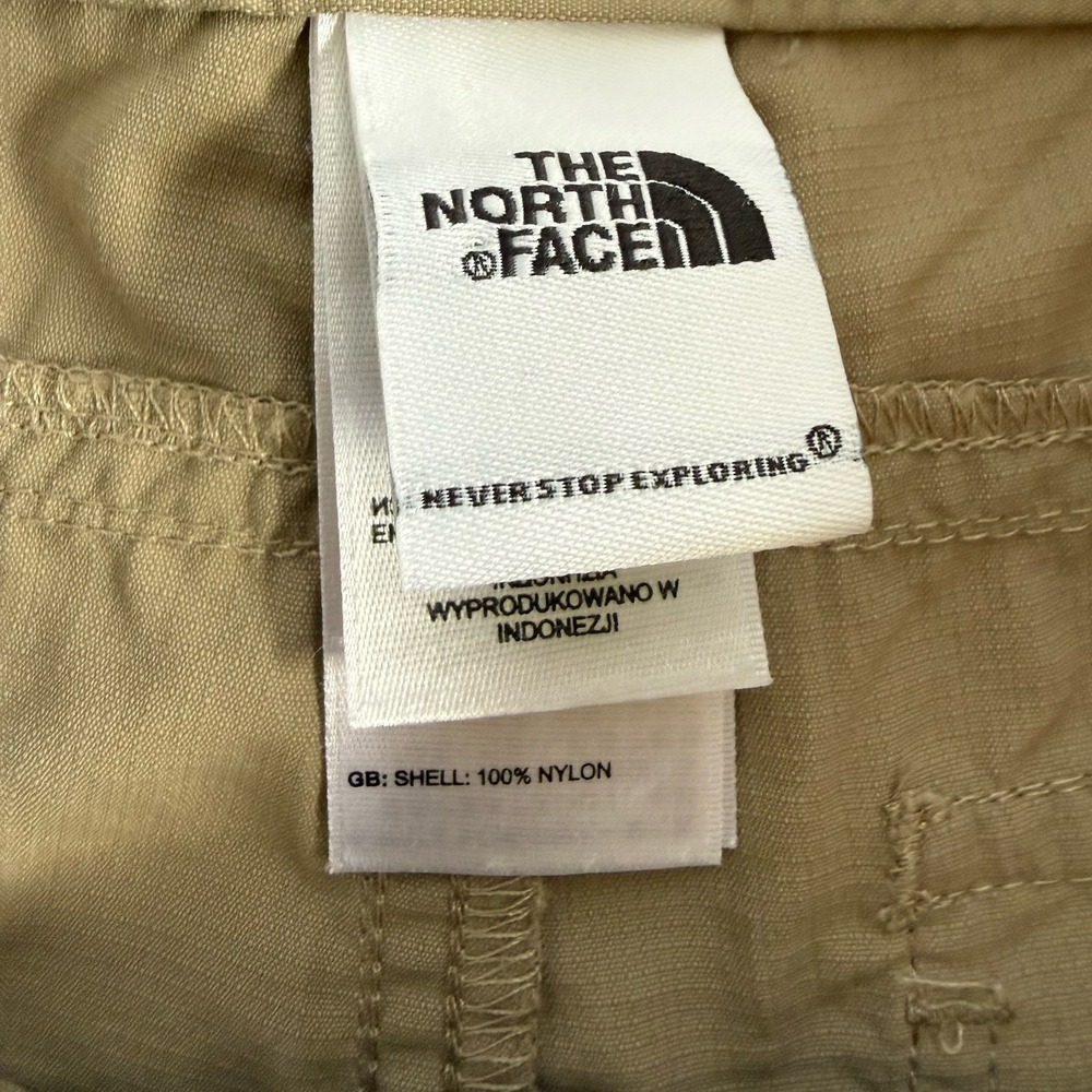 North Face Noble Stretch Hiking Pants Women's 6 SHORT Khaki Roll‎ Up Convertible - Picture 10 of 12